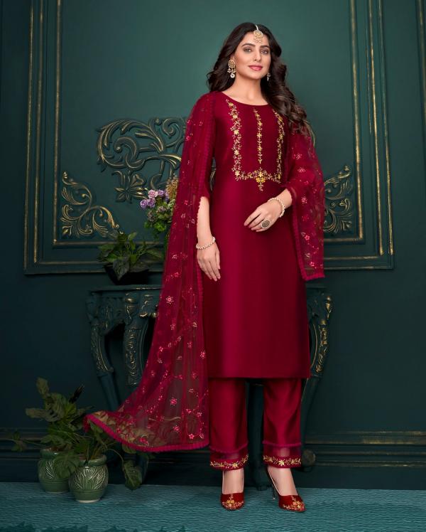 Lily And Lali Maria 9 Heavy Handwork Silk Readymade Suit